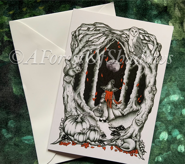 Witch of the Woods Greetings Card