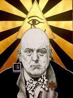Aleister Crowley A4 Art Print | Occult witchy art | Thelema magick wall art | do what thou wilt | gothic satanic witchcraft