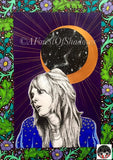 Stevie Nicks A4 Art Print | Witchy Art Nouveau Wall Art | Fleetwood Mac fan gift | boho gypsy home decor | Moon goddess poster | Music print