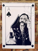 Lemmy Kilmister Original Pen Illustration | Motörhead Artwork | Heavy Metal fan gift | Ace of Spades