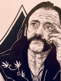 Lemmy Kilmister Original Pen Illustration | Motörhead Artwork | Heavy Metal fan gift | Ace of Spades