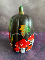 Tall Ceramic Mushroom Hand Painted Pumpkin Decor