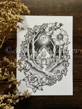 Fairytale Cottage A4 Art Print