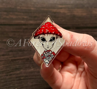 Amanita Alien Mushroom Pin Badge