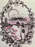 Sakura Cherry Blossom Art Print