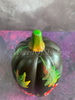 Tall Ceramic Mushroom Hand Painted Pumpkin Decor