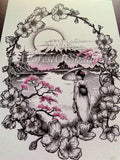 Sakura Cherry Blossom Art Print