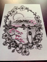 Sakura Cherry Blossom Art Print