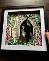 Victorian Gothic Garden Papercut Box Frame Art