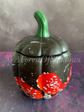 Amanita Hand Painted Ceramic Pumpkin Trinket Box