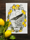 Amalfi Coast A4 Art Print