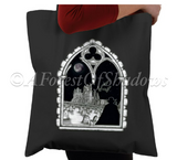 Dracula at Whitby Abbey Cotton Tote Bag