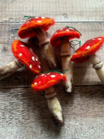 Amanita Muscaria Needle Felted Yule Decoration