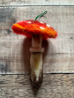 Amanita Muscaria Needle Felted Yule Decoration