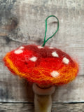 Amanita Muscaria Needle Felted Yule Decoration