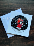 Mushroom Girl Christmas Card