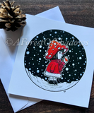 Mushroom Girl Christmas Card