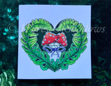 Valentines Day Mushroom Card