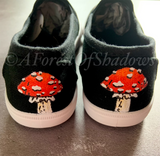 Amanita mushroom hand painted casual pumps