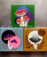 Mushroom Canvas Set of Three