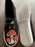 Amanita mushroom hand painted casual pumps