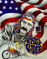Dennis Hopper A4 Print, Easy Rider, psychedelic art