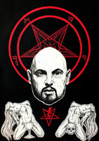 Anton Szandor LaVey A4 Print, Occult art print, satanic art, witchy art