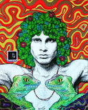 Jim Morrison Button Badge | The Doors | Psychedelic trippy Art | 60s 70s rock music lovers gift