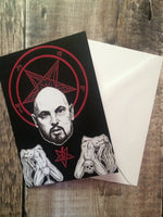 Anton LaVey Greetings Card