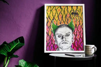 Keith Flint A4 Art Print, The Prodigy, Trippy Art, psychedelic art