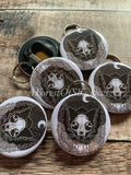 Jolakotturinn Yule Cat Bottle Opener Key Ring | cat lovers gift | folk art witchy art | Fathers Day beer drinker gift | skull oddities lover