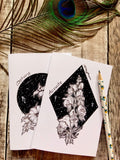 Datura and Aconite A6 Pack of Two Notebooks | botanical illustration | witchy pagan occult art | journaling | poisonous herbs plants