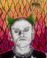 Keith Flint The Prodigy A3 Original Portrait | psychedelic trippy art | Firestarter | Music Lovers Gift | Dance Music Rave Techno