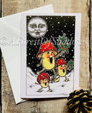 Amanita Muscaria Toadstool Christmas Card Pack | Yule cards | magic mushroom art | trippy psychedelic art
