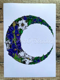 Poison Moon A4 Art Print | botanical witchy art | pagan Wicca wall art | poisonous herbs | boho floral home decor | gothic illustration