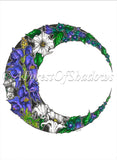 Poison Moon A4 Art Print | botanical witchy art | pagan Wicca wall art | poisonous herbs | boho floral home decor | gothic illustration