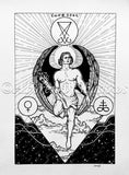 Lucifer A3 Art Print, occult art, Luciferian art, witchy wall decor