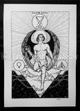 Lucifer and Lilith Two Pack A3 Art Prints | occult witchy art | black and white illustration | pagan dark art poster | gothic home decor