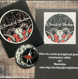 Amanita Ballerina Sticker | witchy mushroom art | full moon journal sticker | inspirational reach for the stars | journaling