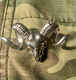 Rams Skull Brooch | witchy occult badge |  Aries gift | pagan Wicca witchcraft folk horror