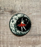 Amanita Ballerina Sticker | witchy mushroom art | full moon journal sticker | inspirational reach for the stars | journaling