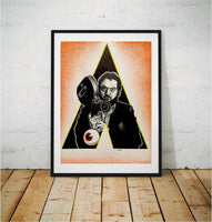 Stanley Kubrick A Clockwork Orange Original Portrait | A3 Artwork | Cinema Film Fan Gift | Director The Shining 2001 Space Odyssey