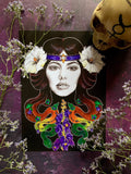 Hecate A4 Art Print | witchy botanical art | Hekate goddess wall art | pagan home decor | Art Deco Art Nouveau | Vintage Occult Illustration