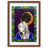 Stevie Nicks A4 Art Print | Witchy Art Nouveau Wall Art | Fleetwood Mac fan gift | boho gypsy home decor | Moon goddess poster | Music print