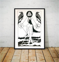 Valkyrie Original Artwork, Pagan Art, Norse Mythology, Occult Art, vikings