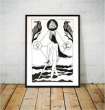 Valkyrie Original Artwork, Pagan Art, Norse Mythology, Occult Art, vikings