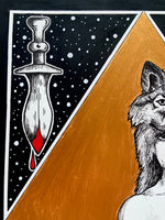 Lupercalia Original Art, pagan art, occult art, wolf art