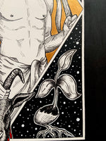 Lupercalia Original Art, pagan art, occult art, wolf art