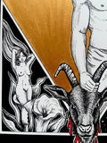 Lupercalia Original Art, pagan art, occult art, wolf art