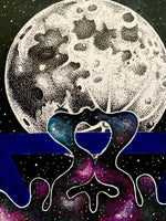 Full Moon in Pisces Original Art | witchy art | astrology zodiac wall art | pen and ink | pagan home decor | spiritual gifts